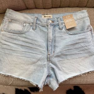 NWT Madewell Relaxed Denim shorts size 29